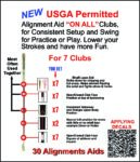 30 Pack of Visual Club Alignment Decals for 7 Clubs